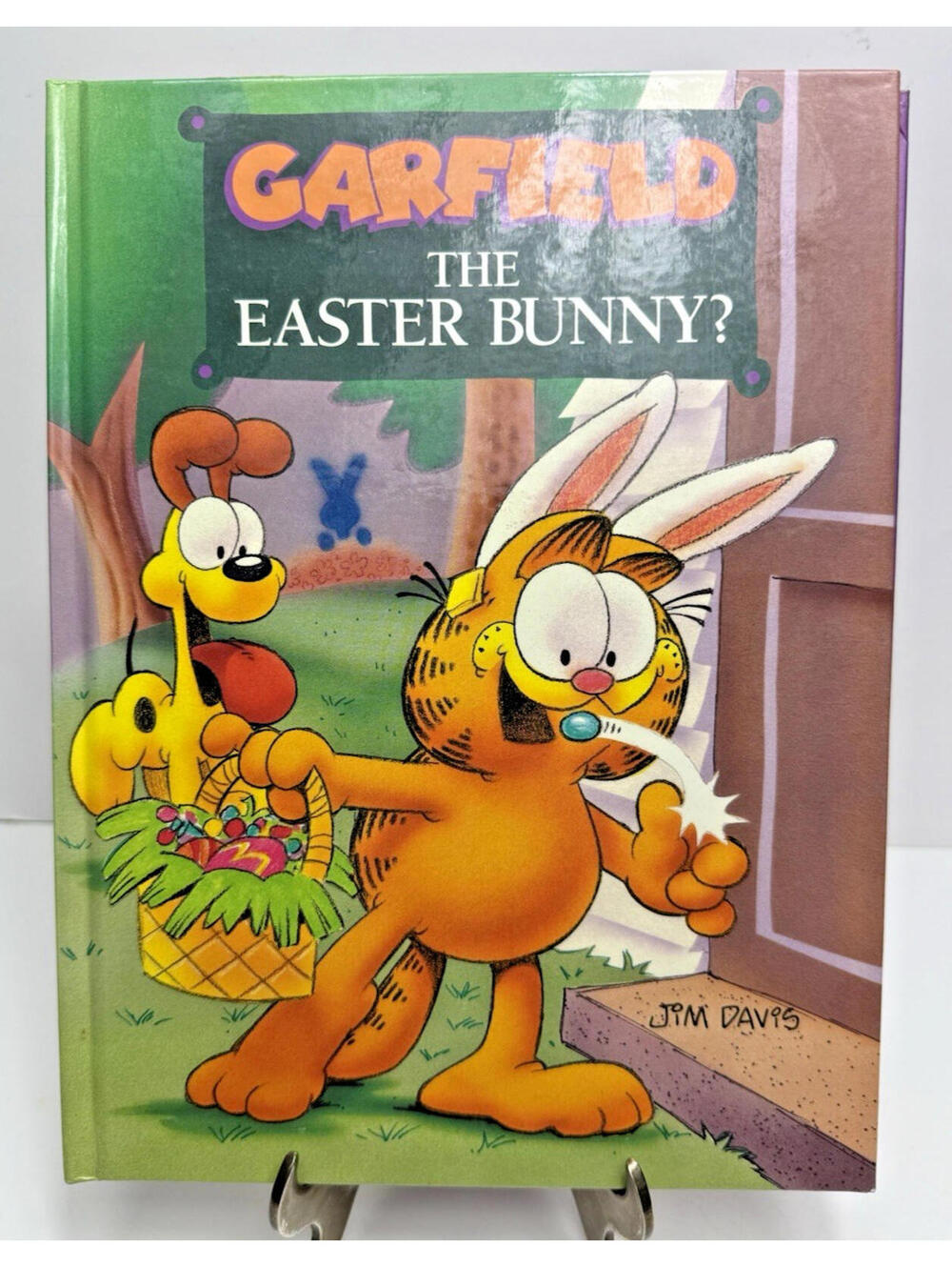 Vtg Garfield The EASTER BUNNY Hardcover Jim Davis Book 1989 Odie Adventure